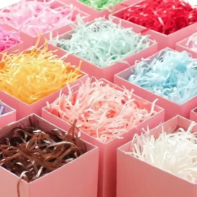 

0.5kg/1.5kg Colorful Shredded Crinkle Paper Filler DIY Wedding Party Gift Box Candy Raffia Papers Material Packing Filler