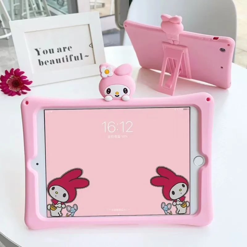 

My Melody For ipad Case ipad 9/10/11 A16 Pro 2 3 4 10.2in 11in Mini6 7 8.3in Protective case Air3 4 5 10.5in 10.9in Tablet Cover