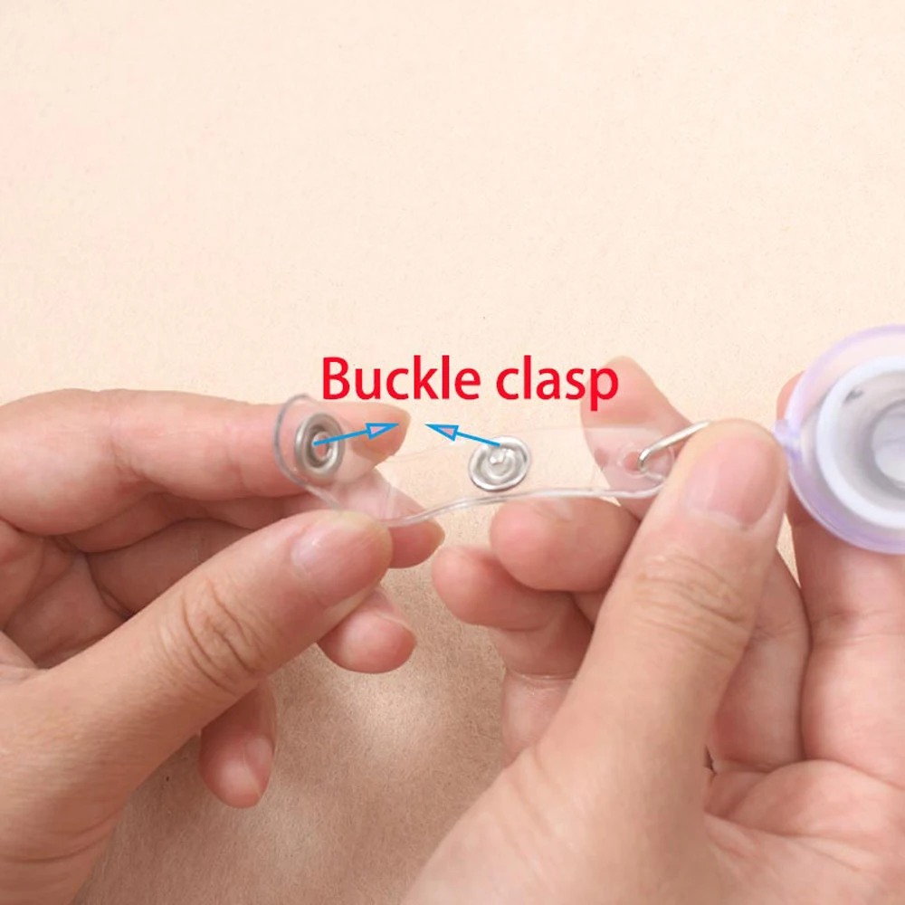 Clipe de carretel de cor de doces dos desenhos animados acrílico estudante clipes de cartão de identificação titular do crachá titular do cartão de nome retrátil carretel de crachá