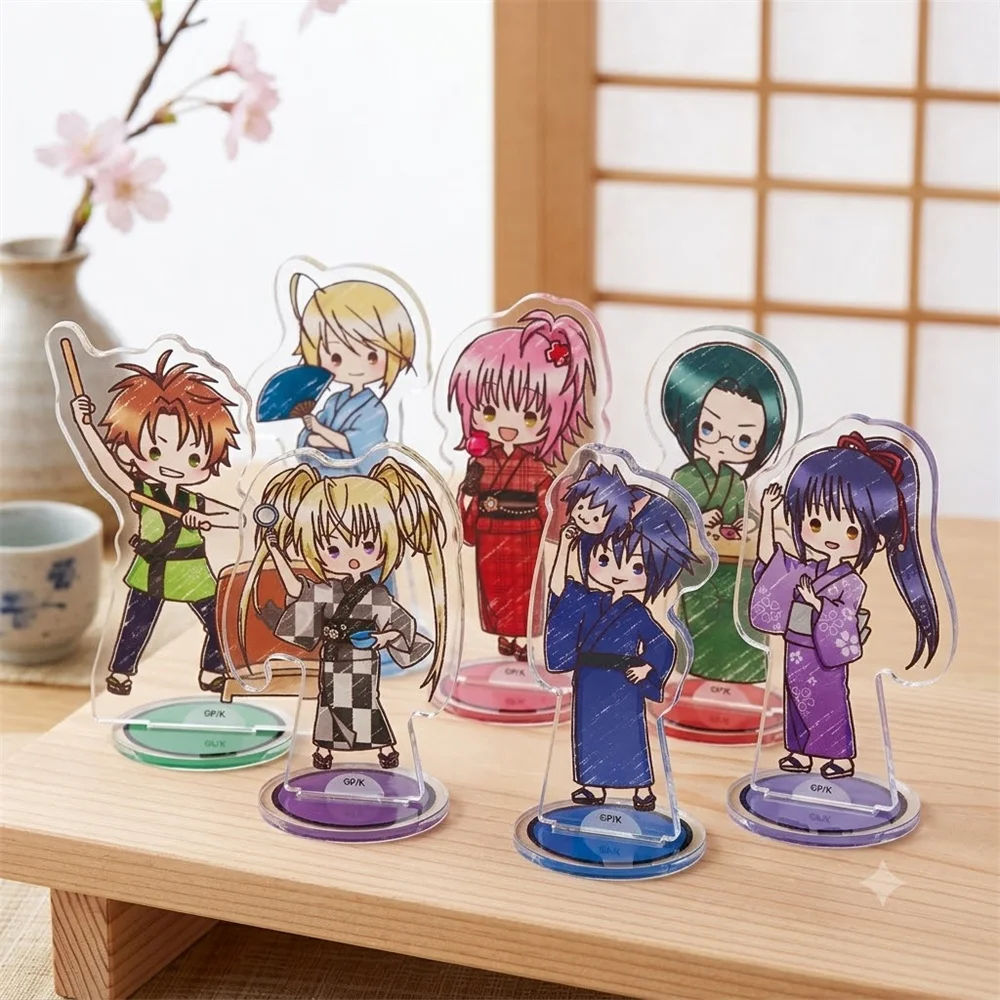 Anime Shugo Chara! Acrylic Keychain 10CM Stand Model Cosplay Characters Ornament Accessories Goods Christmas Gifts