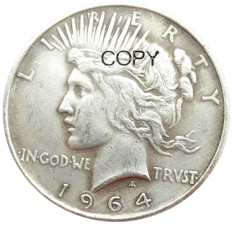 Moneta da copia placcata argento US 1964-D Peace Dollar