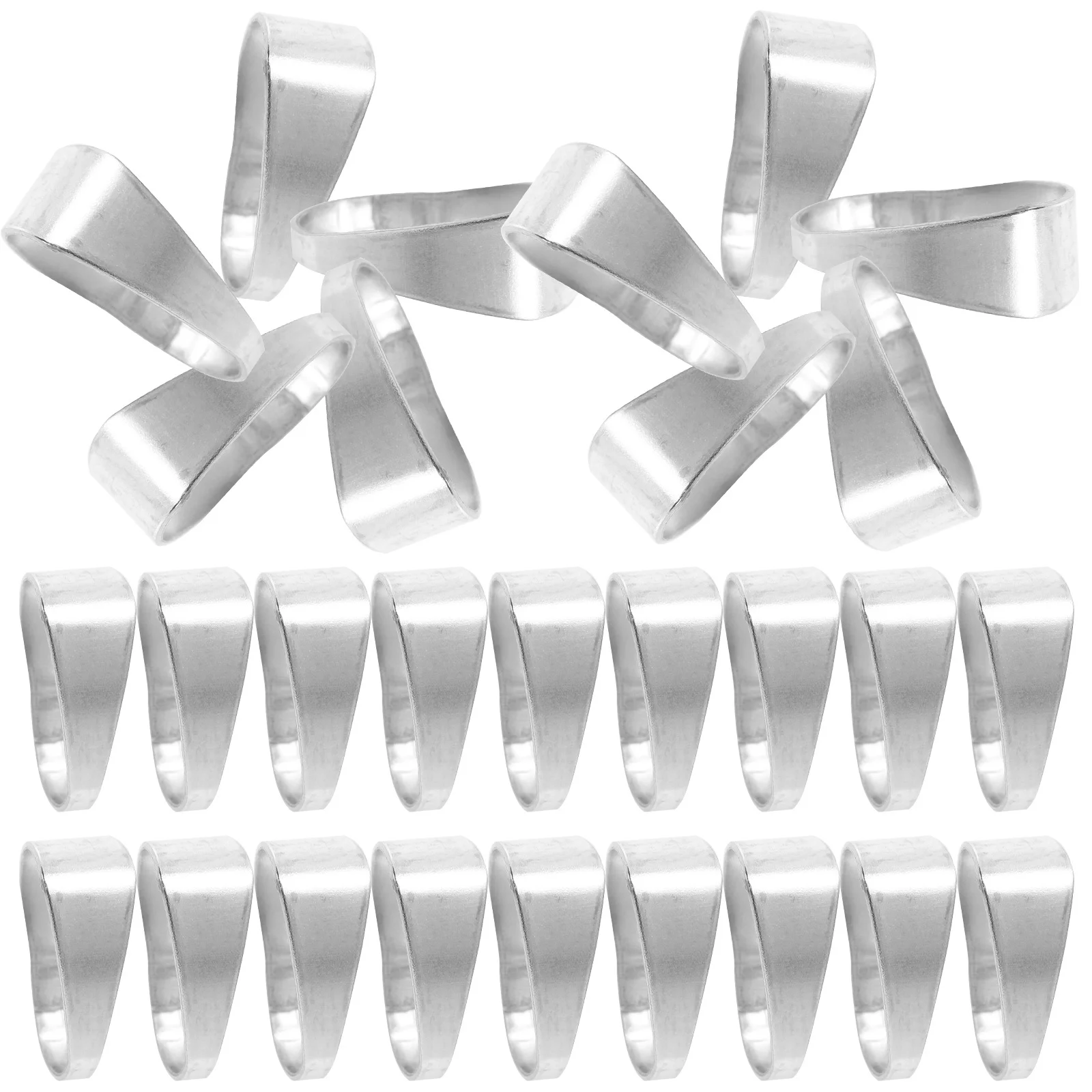 100 Uds. Hebillas colgantes de joyería de acero inoxidable, materiales para collar DIY, accesorios, cierre de conexión colgante, cierre de joyería