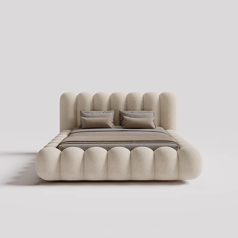 Beliche Lounge Suite Furniture Cute Large Bed Comfortable Salon Lazy Sleeping Lounge Clear Sun Cream Hotel Wooden Bed Italian