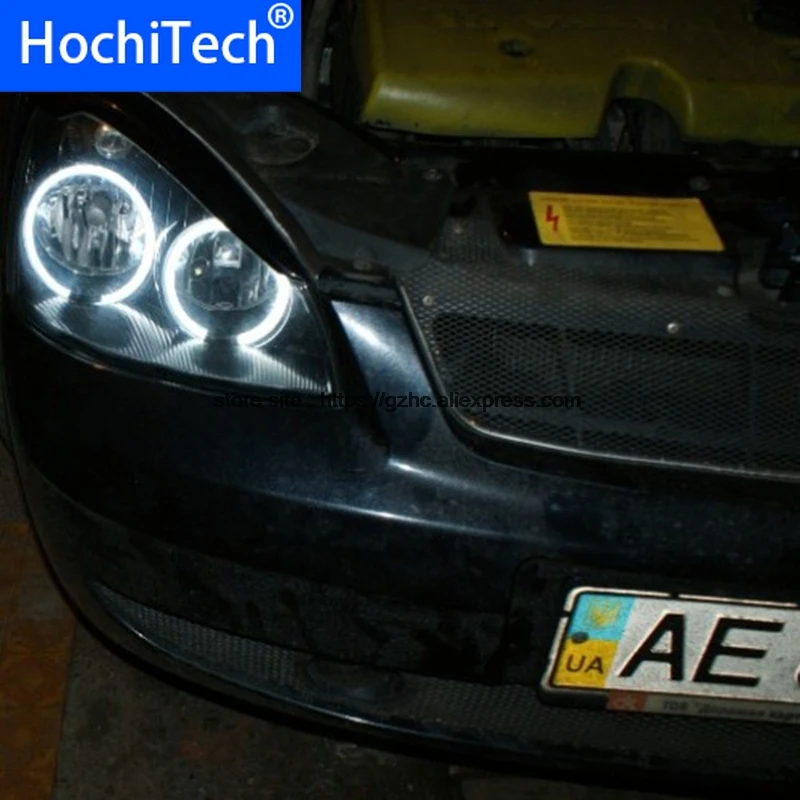 

Теплое белое кольцо Halo для Lada Priora VAZ 2170 2171 2172, ультра яркий дневной свет, DRL CCFL, комплект «Ангельские глазки, глаза демона»