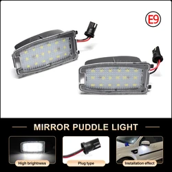 No Error White LED Under Side Rearview Mirror Puddle Light For Land Rover LR3 LR4 LR2 2006-2015 Freelander 2 Range Rover Sport