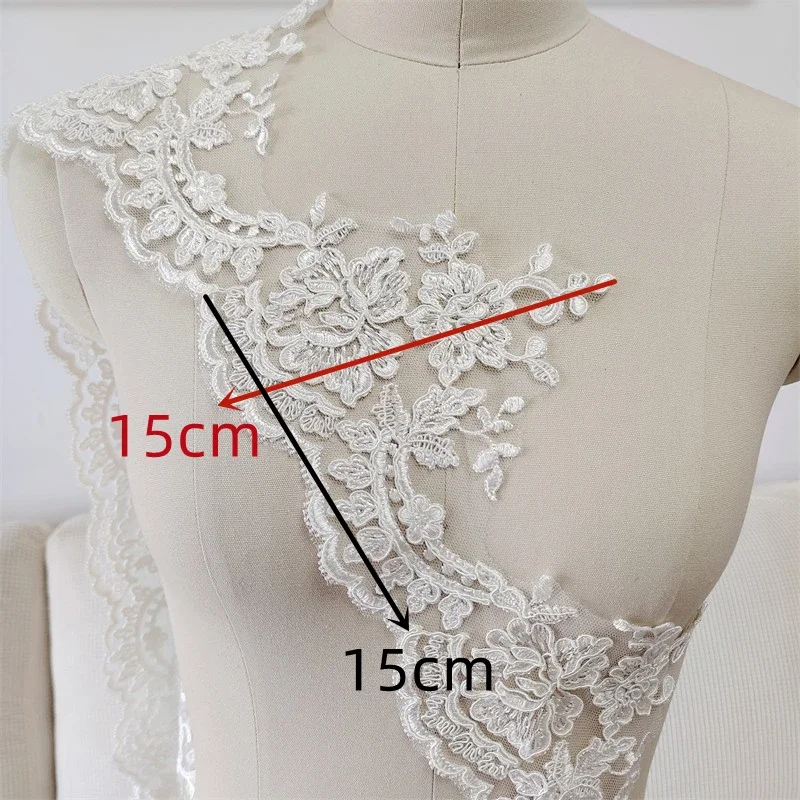 3 ياردة/مجموعة عالية الجودة الأبيض رايون زهرة الحدود الدانتيل تقليم الحجاب الزفاف الستار الملابس الدانتيل مفرش المائدة DIY بها بنفسك اكسسوارات