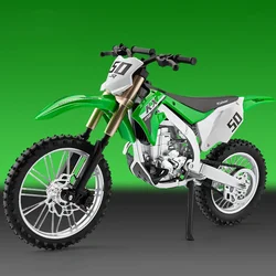 1:12 Kawasaki KX450 Mountain Off-Road Motorcycle Model Toy Alloy Diecast Shock Absorption Linkage Steering Motor Models for Kids