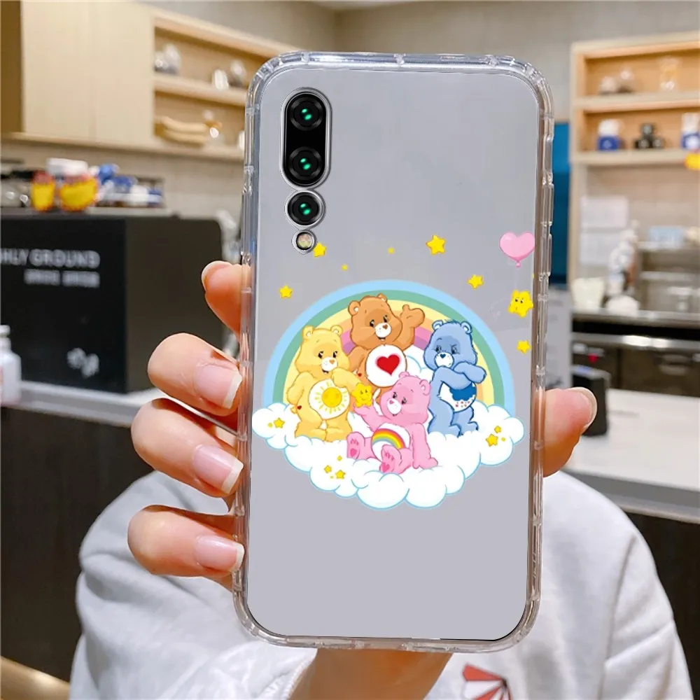 Cute C-care Bear Phone Case For Xiaomi 11 Redmi Note 11 5G 8T 9A 9 10T Note8Pro Note9 12SUltra Transparent Case