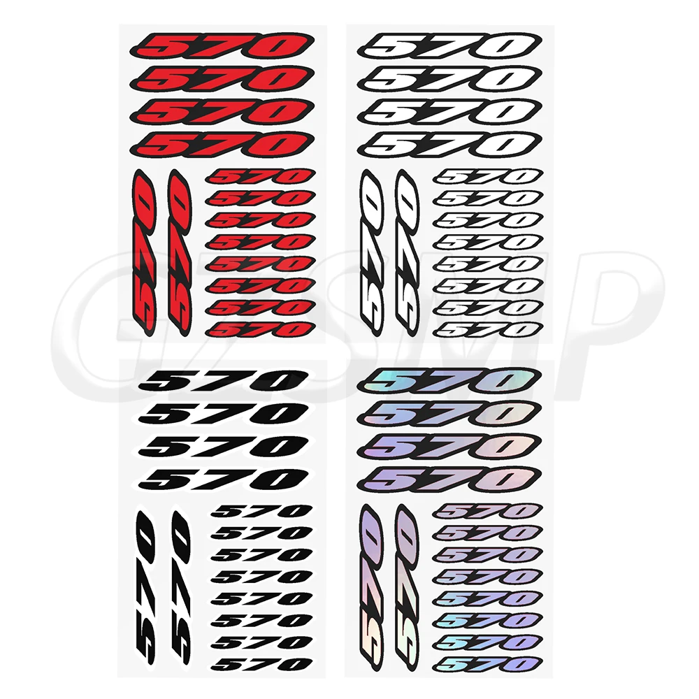 Fit For Polaris HUSQVARNA Sportsman 570 TE 570E SM 570R Motorcycle Fairing Tail Sides Sticker Decal Emblem Number 570 Sticker - view 6