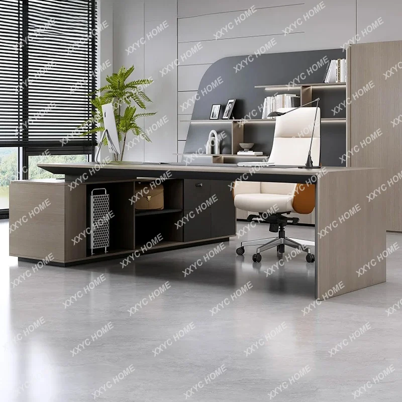 A  boss table, simple modern class desk, high-end office, chairperson and president table