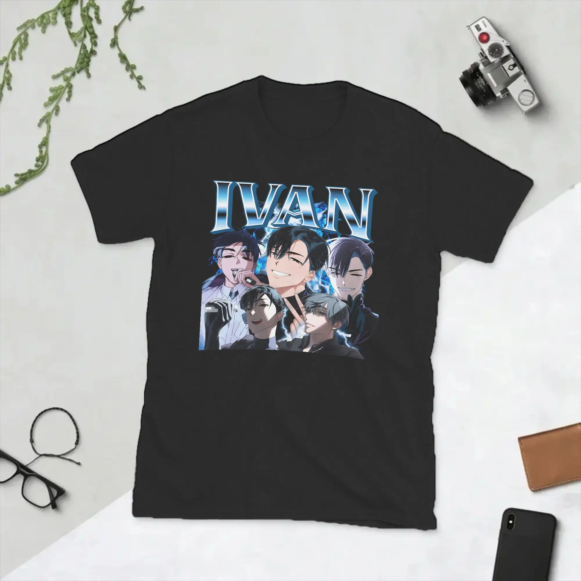 Alien Stages Anime Ivan T-Shirts Men  Fun Cotton Tees Crew Neck Short Sleeve T Shirts Unique Clothing