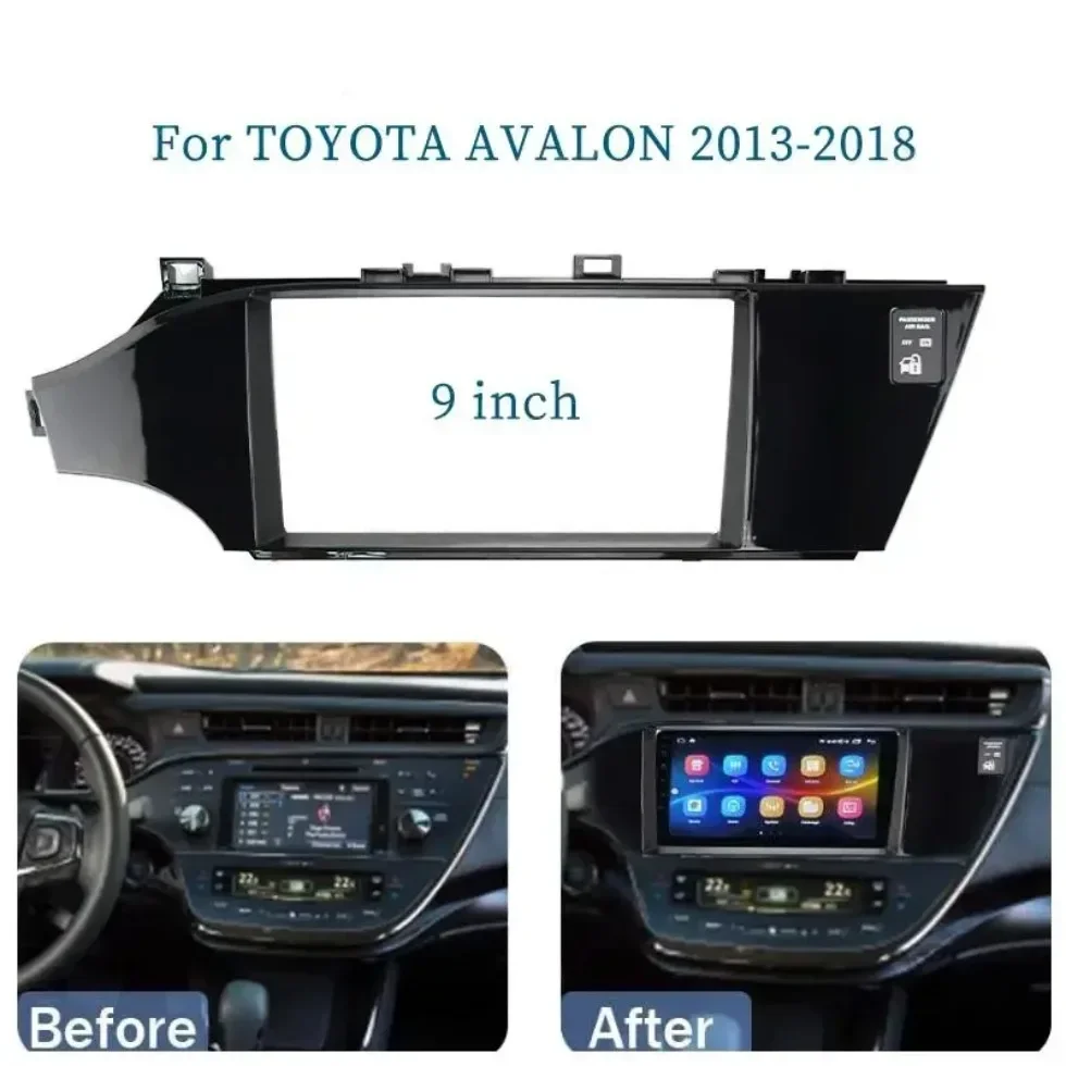 

9-дюймовая Автомобильная рамка для Toyota Avalon 2009-2013, адаптер, CAN-шина, декодер, Android радио, аудио, приборная панель, комплект