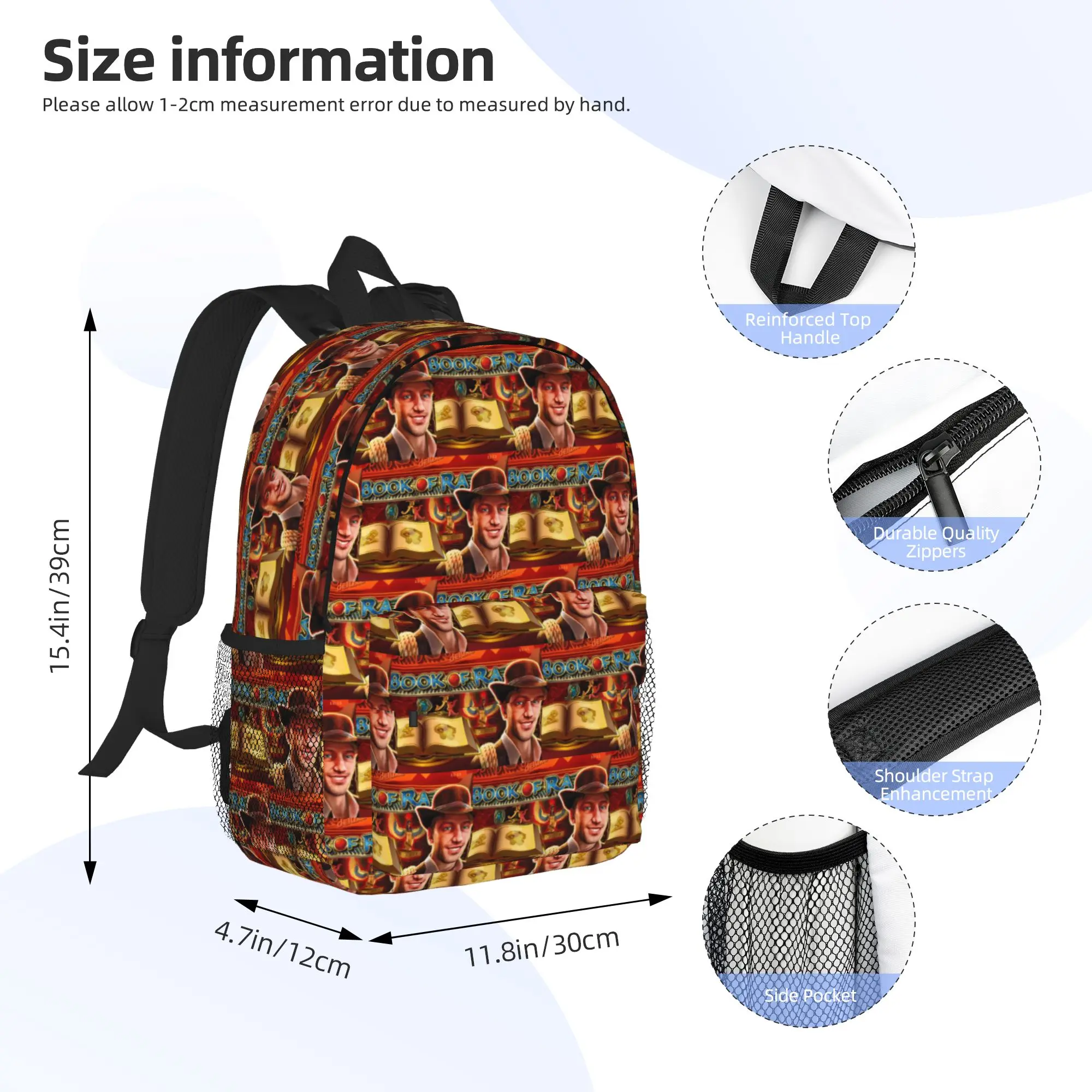 Book of Ra Backpack Hot Sale Daypack Large Capacity Boys Girls BookBag Shoulder Bags for Men Women School Bag