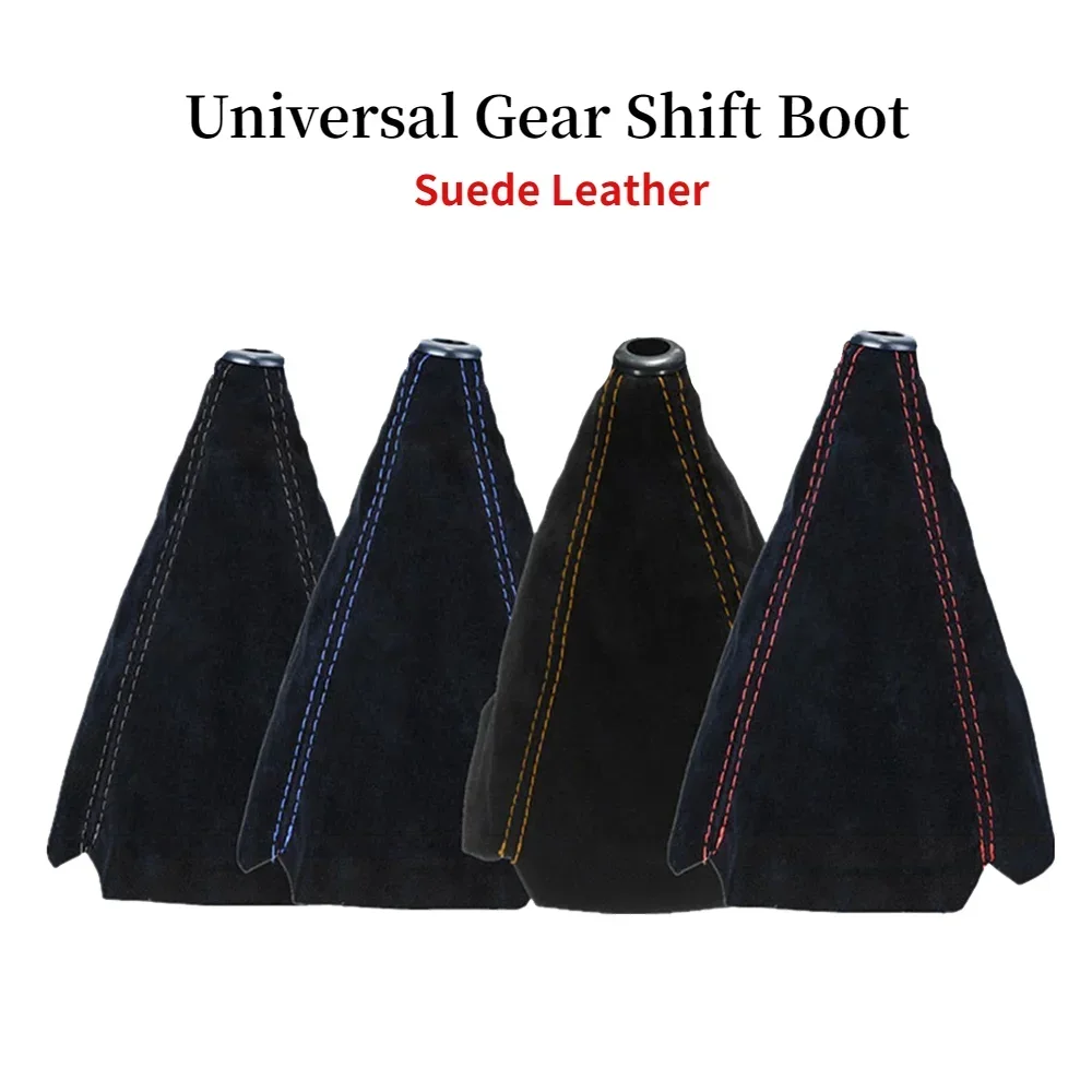 

Car Gear Shift Boot Cover Gaiter Accessories Car Gear Shift Collars Universal Suede Leather Auto Manual Stick Shifter Knob Cover