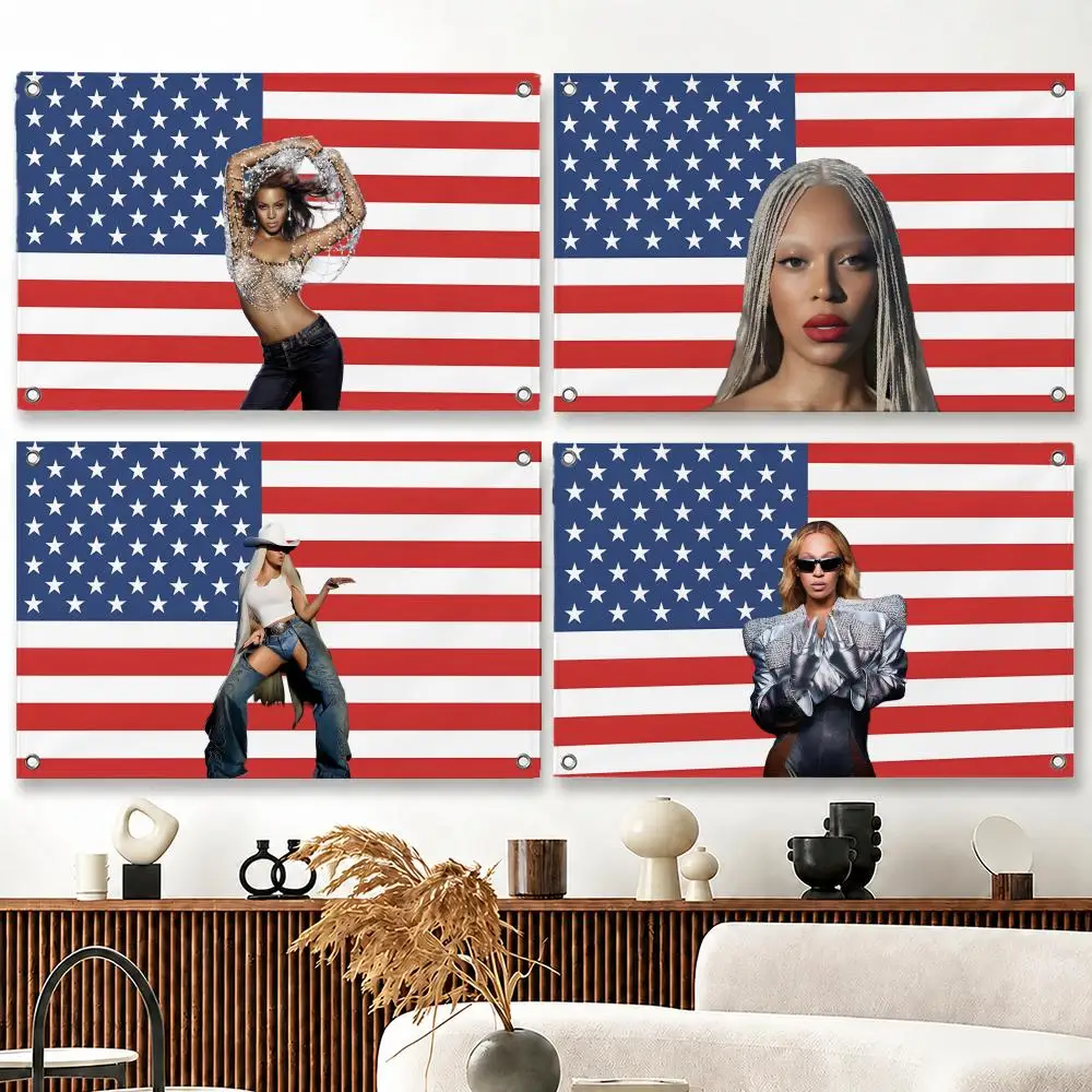 Singer Beyonce Flags flag Suitable For Party Club Outdoor Interior Wall Decoration Banner Fans Gift