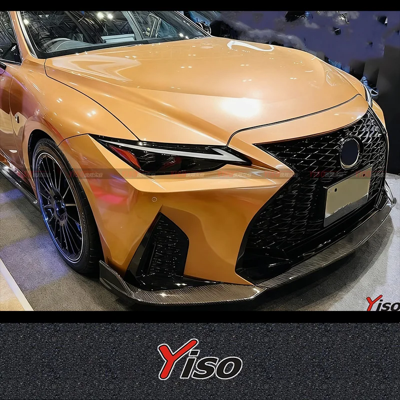 Suitable for 2022-2024 IS300 and IS350 carbon fiber TOMS front shovel side skirts rear lips spoiler wraparound Aerodynamic view 2