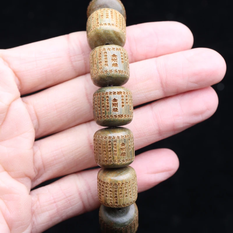 Natural Sandalwood Tibetan Buddhist Bracelet 15mmx19mm Universal Yoga Zen Prayer Beads