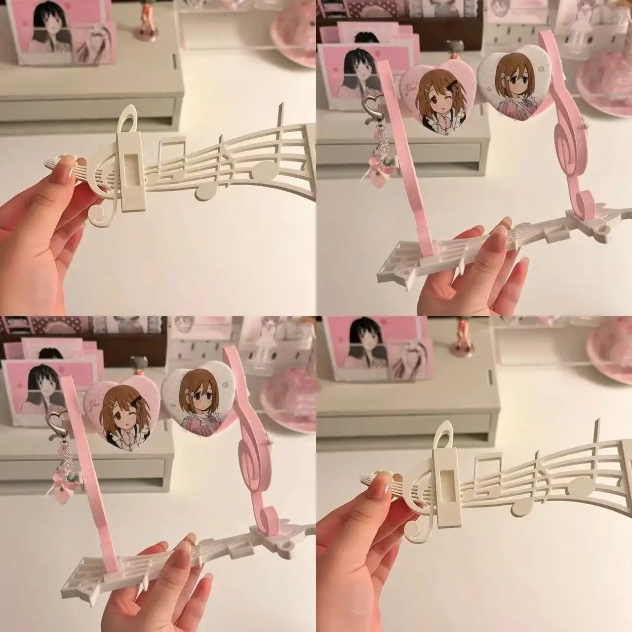 3D-gedruckter Musiknoten-Displayständer im koreanischen Stil, Ins-inspirierte Tischpostkarte, mädchenhaftes herzförmiges Dekorationsstück, niedliches Geschenk – Detail 9