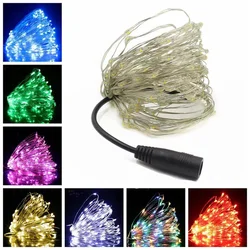 20m 30 50 dc12v led luzes da corda guirlanda de natal luzes de fadas com controle remoto waterpoof jardim festa de férias decoração