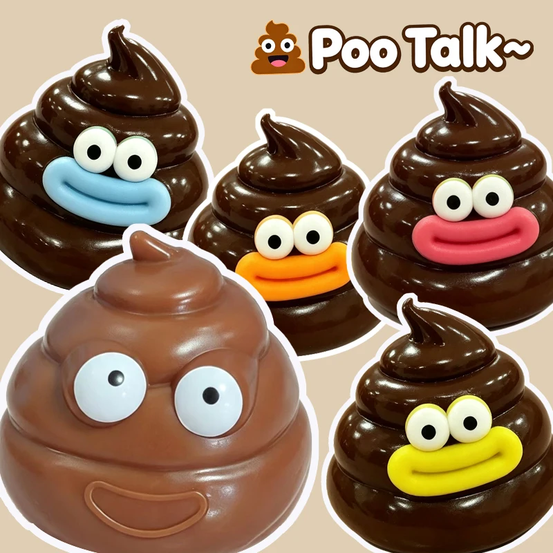 Cute Poop Squeeze Toy Building Block Filling Prank Blind Box Sensory Toy Moldable ASMR Crunch Sound Crispy Adult Relax Gift