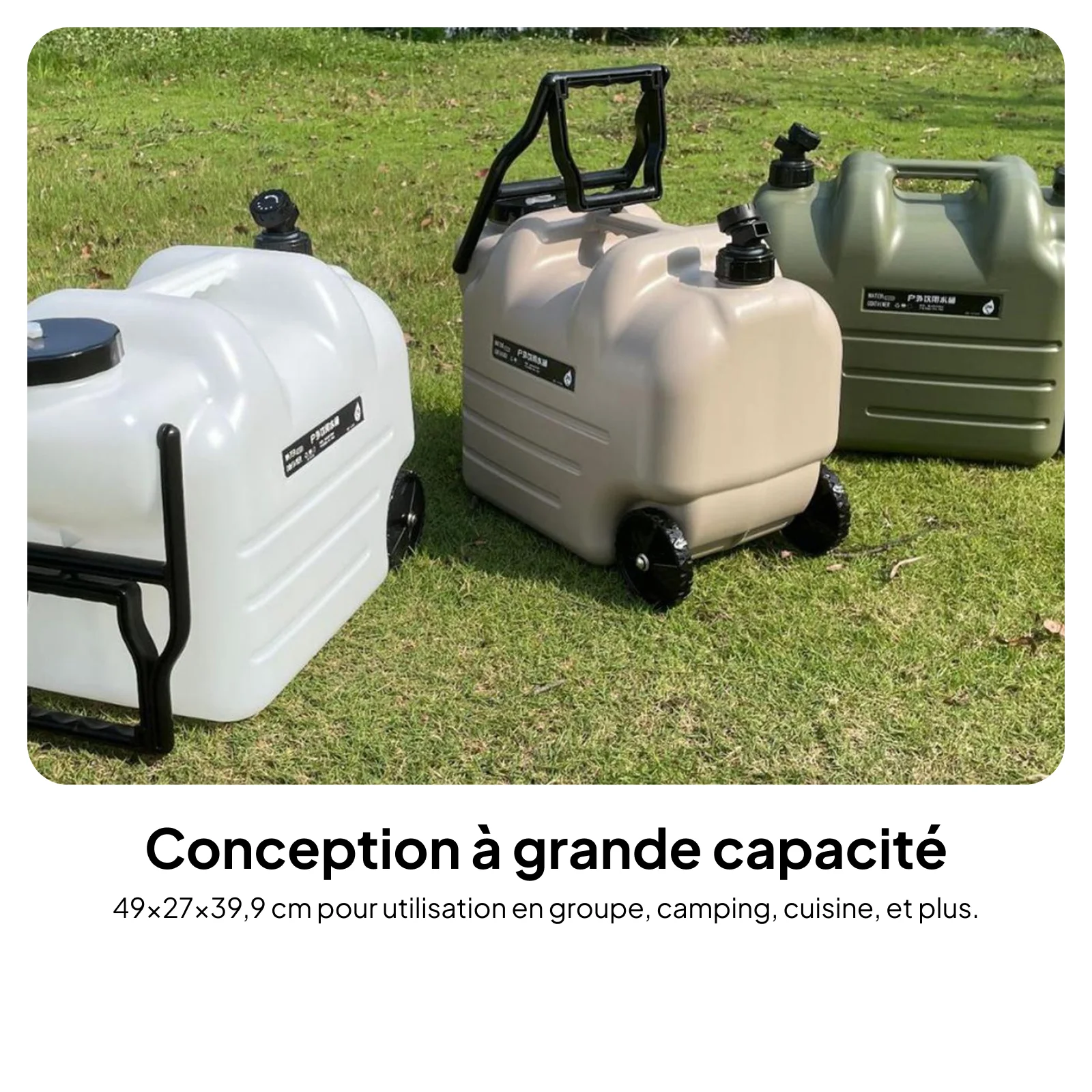 Camping Water Container 28L Hand Wash Station with Spout Outdoor Storage Bin for Travel and Hiking