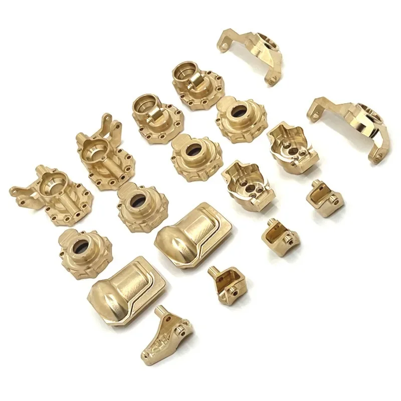 Brass Portal Axle Gear Housing Brass Counterweight For Wltoys 104006 104010 104020 104026 1/10 RC Car Upgrade Parts Accessories