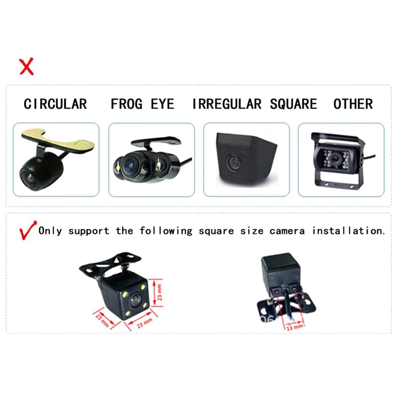 

1 шт. Автомобильная камера заднего вида, кронштейн, подсветка номерного знака, корпус для телефона, задний вид, логотип Jazz Stream