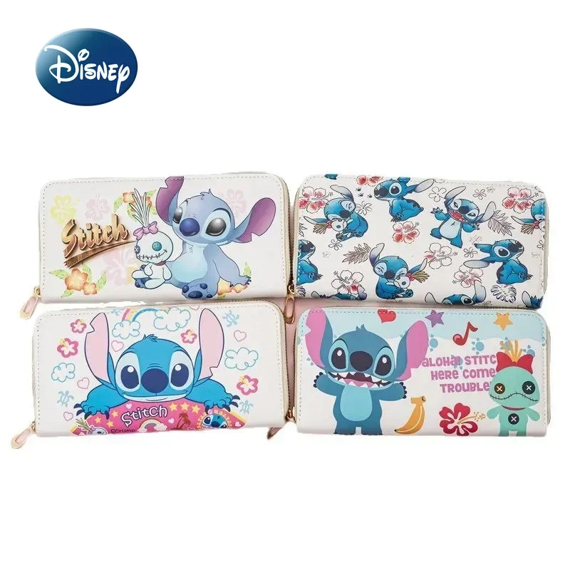 Disney New Long Women's Wallet Stitch Cartoon Children's Wallet Multi-card Slots Large Capacity Fashion Children's Wallet