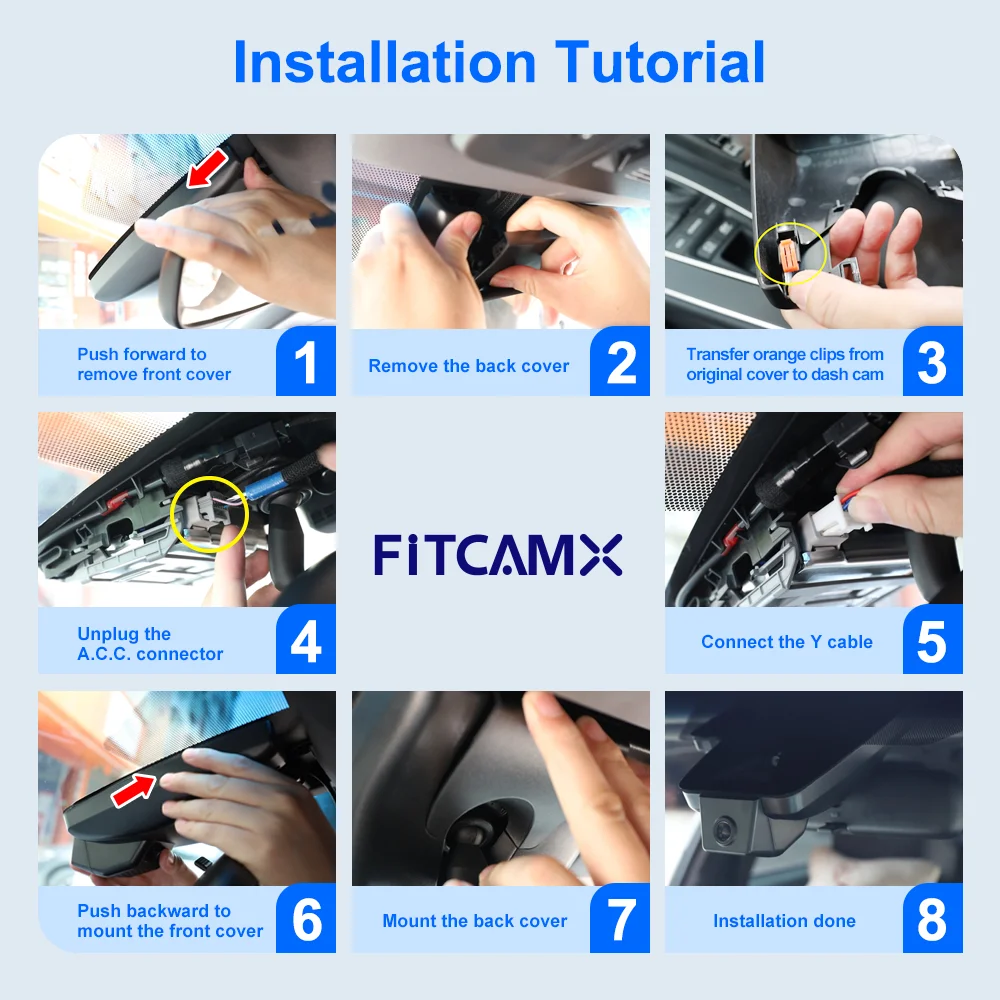 كاميرا تسجيل السيارة لسيارة Toyota Proace City 2021- 2025 / Verso 2024 2025، لديها WIFI 4K FITCAMX Dashcam لـ GR Yaris 2024 2025 #6