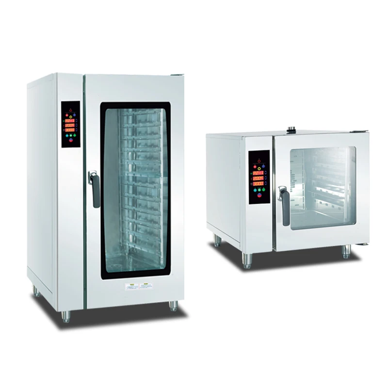 Commercial Convection Bread & Pizza Oven with Button Control, Boiler Steam, and Menu Storage Enabled Electric Combi Oven