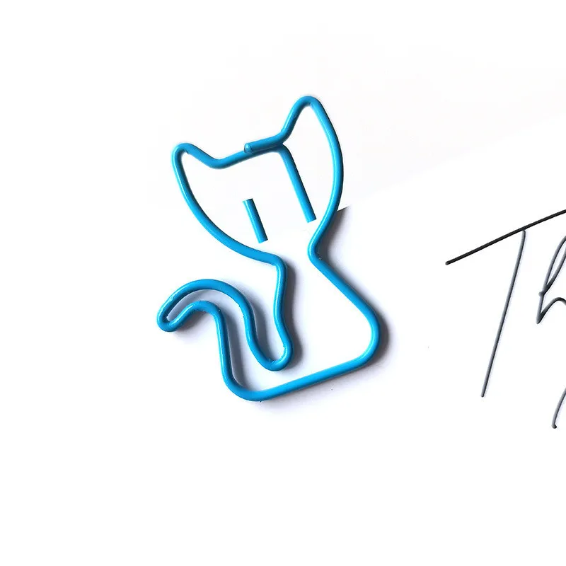 20 Stücke Kreative Tier Metall Büroklammern Katze Musiknoten Verschiedene Farben Büroklammern Lesezeichen Lehrer Studenten Bürobedarf