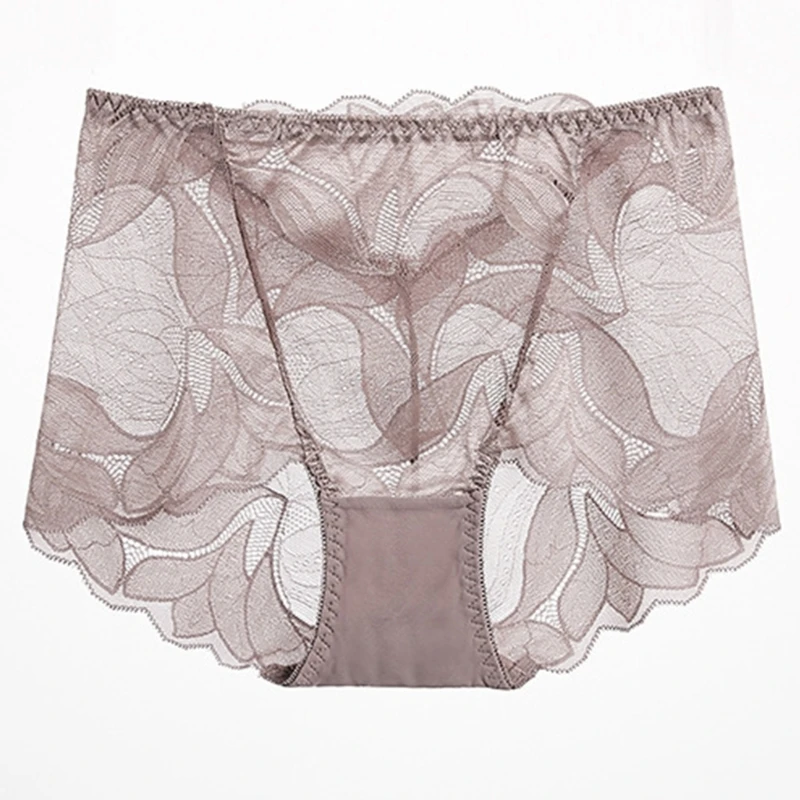 Culotte imprimée florale respirante pour fille, sous-vêtement sexy, slim, confortable, transparent, doux, solide, dropsunshine