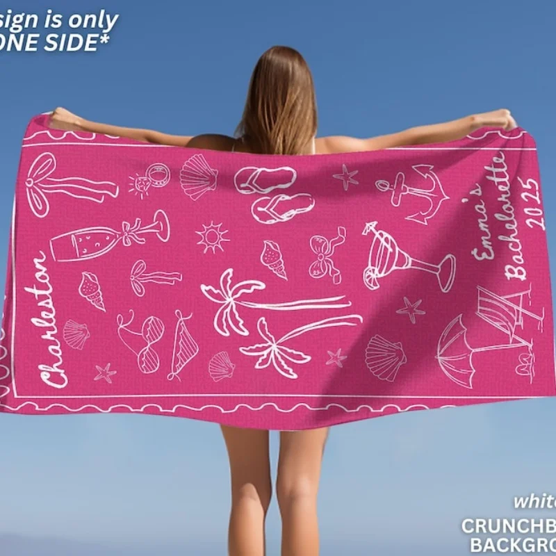 

Bachelorette Beach Towel Custom Bachelorette Towel Beach Bachelorette Party Gifts Bridesmaid Proposal Gifts