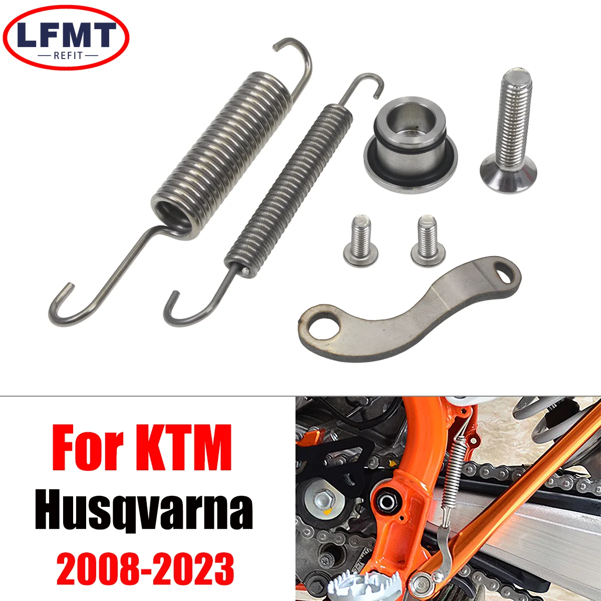 

For Husqvarna FE FX TE TX 300 350 For KTM EXC EXCF XC XCW XCF XCF-W Six Days 125-500 2008-2023 Kickstand Side Stand Springs Kit