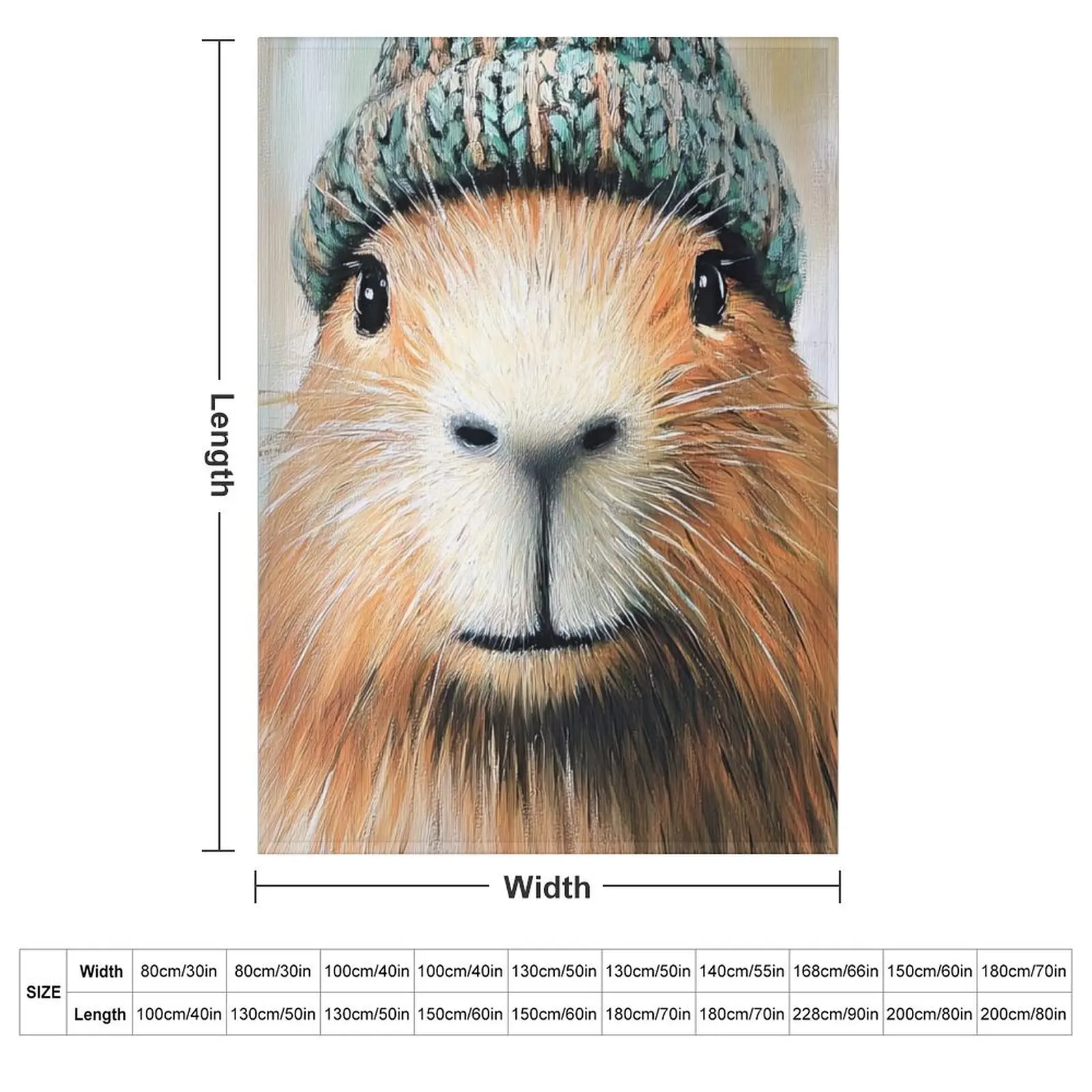 Capybara in a Knitted Hat Throw Blanket Decorative Sofas Luxury Brand for winter Hairy Blankets