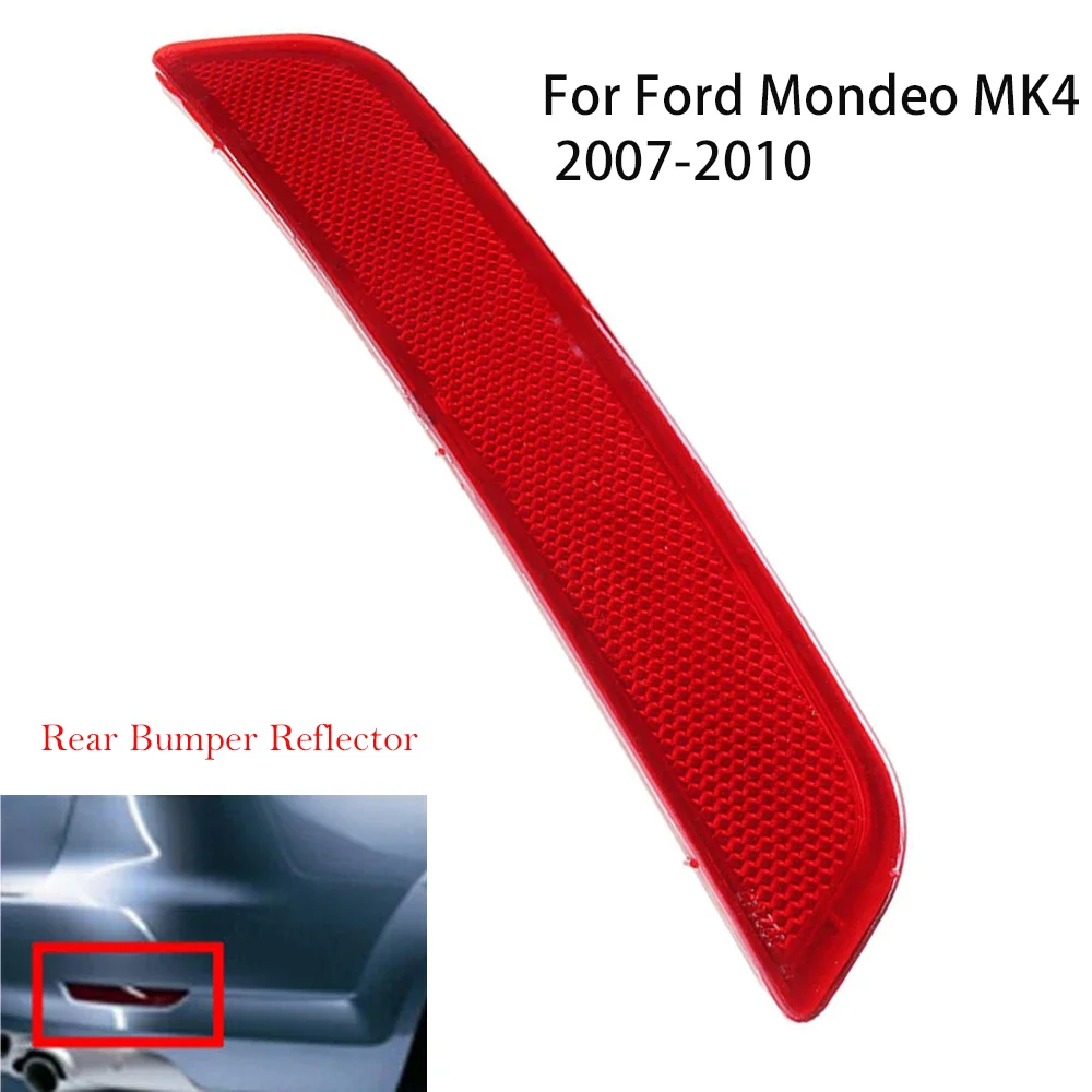 Car Rear Bumper Reflector Left Right Side For Ford Mondeo MK4 2007-2010 Red Lens Rear Bumper Tail Light Reflector Accessories