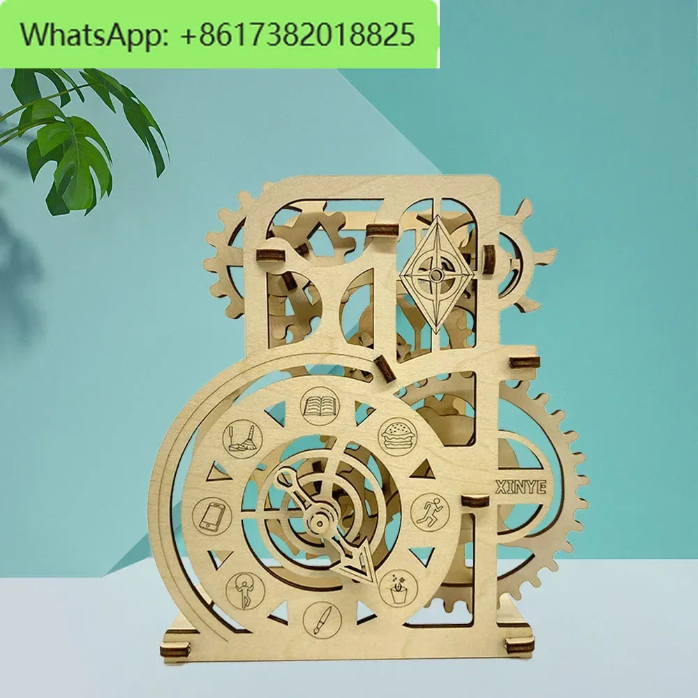 diy wooden lucky turntable 3D three-dimensional puzzle parent-child interactive hand-assembled children's educational toys