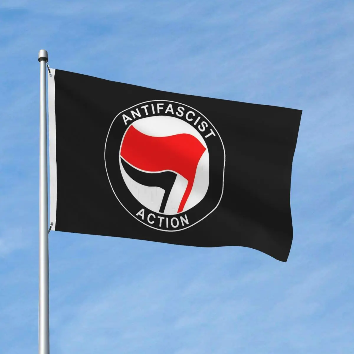 Antifascist Action Flags Double Sided Outdoor Banner Anti-action Anti-Racism 2 Grommets Home Room Dorm Wall Decor 3x5 FT