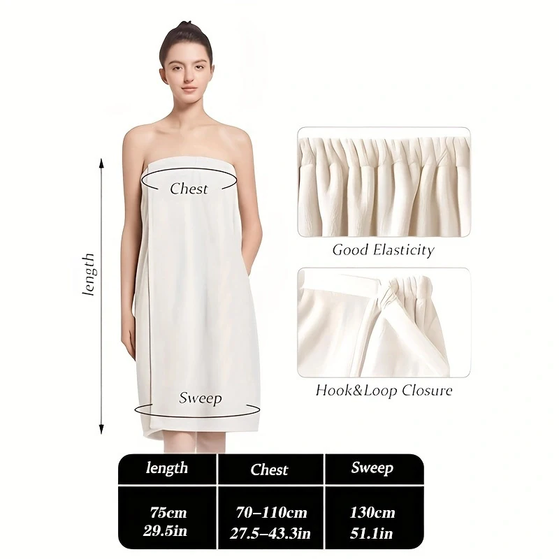 1 Women's Wearable Bath Skirt, Soft and Skin Friendly, With a Variety of Colors, Bathroom, Beach and Swimming Pool Accessories