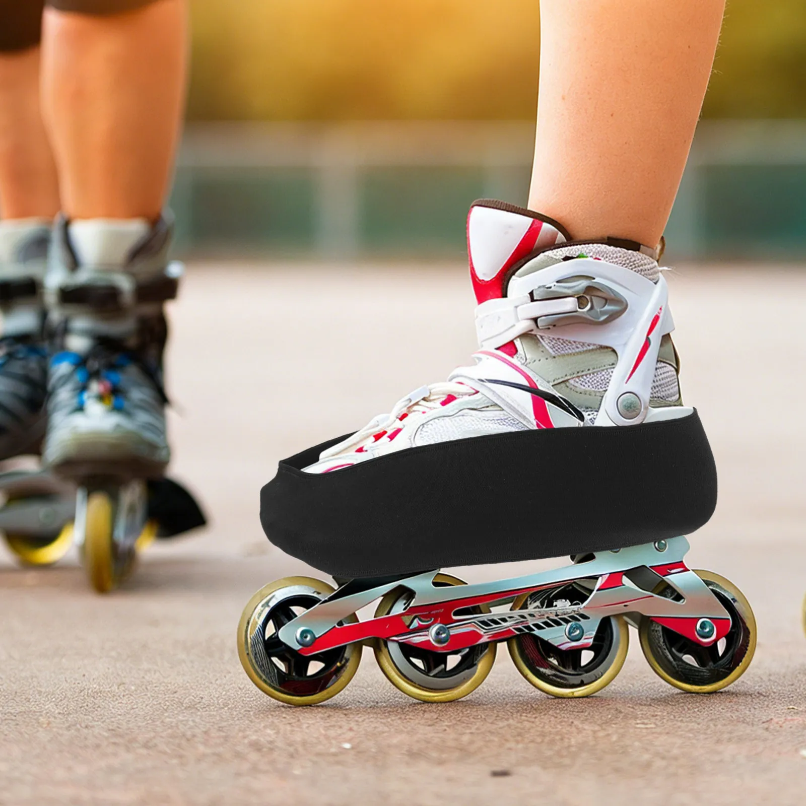 

Пара эластичных защитных чехлов-накладок для коньков, растягивающиеся чехлы-рукава для обуви, защита носковых частей для фигурного катания, скоростного катания, хоккея, аксессуары для коньков