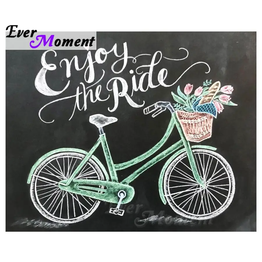 

Bike Cross Stitch 5D DIY Full Square Round Stones Home Decorations Diamond Embroidery ASF1321