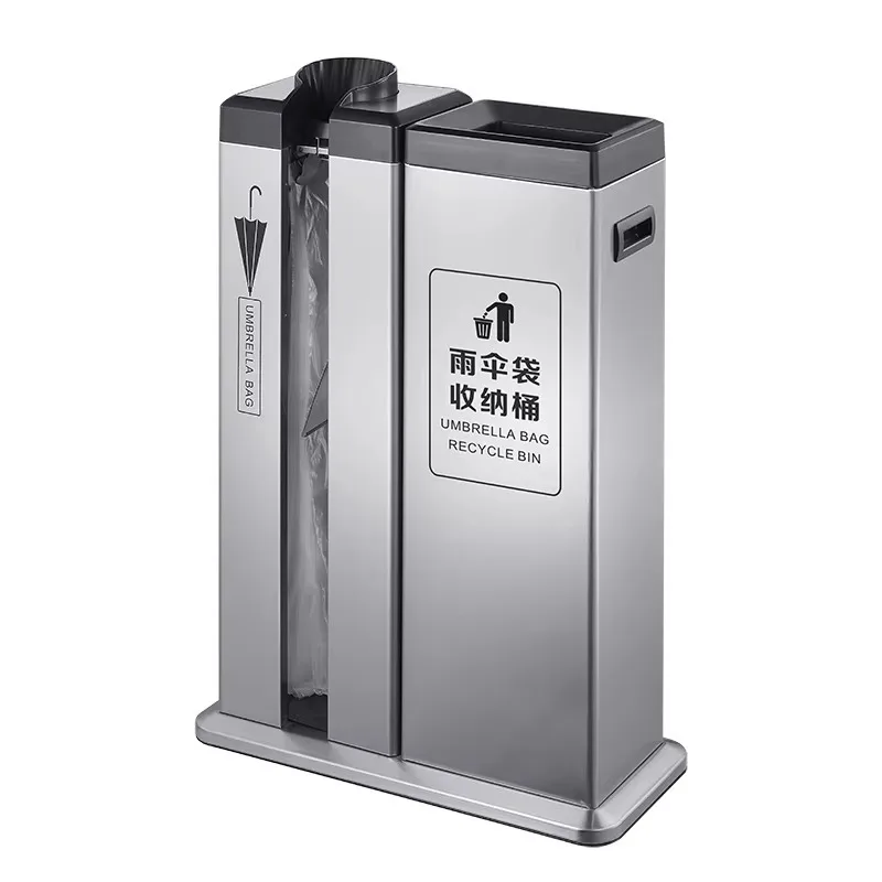 Stainless Steel Automatic Umbrella Dryer Wrapping Machine Long Wet Bagging Storage Bin 100pcs Free Plastic Bags Dry Umbrellas view 2