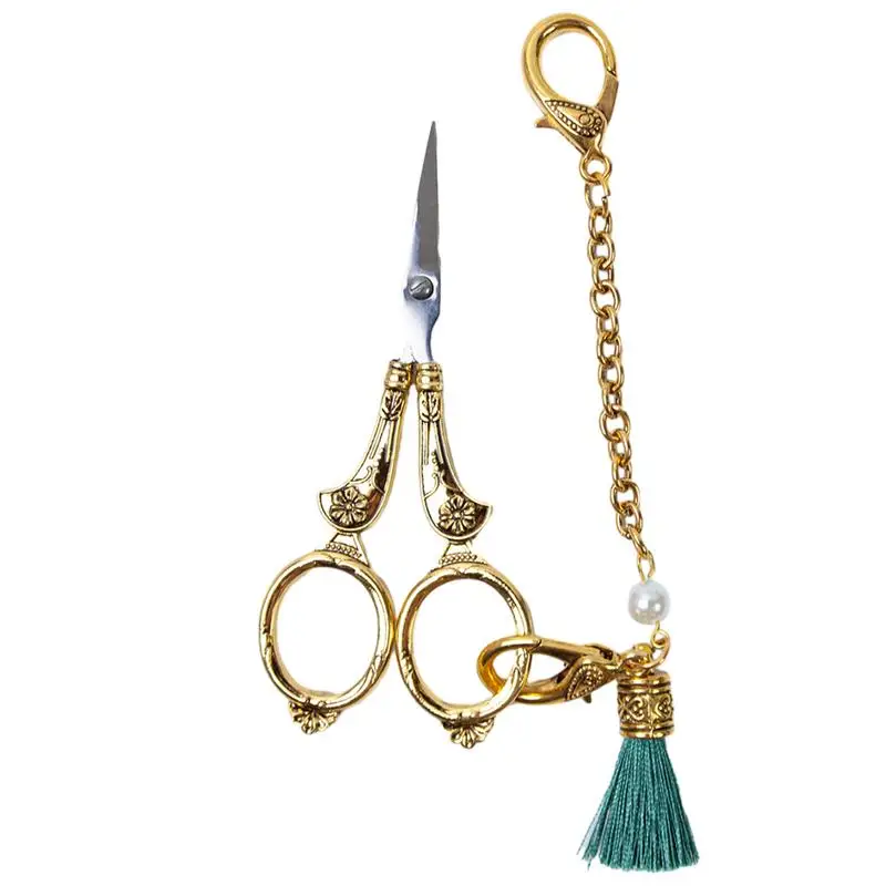 

Vintage Scissors Retro Sewing Scissors With Chain Pointed Yarn Scissors Sewing Handicrafts Tool For Knitting Threading Crafting