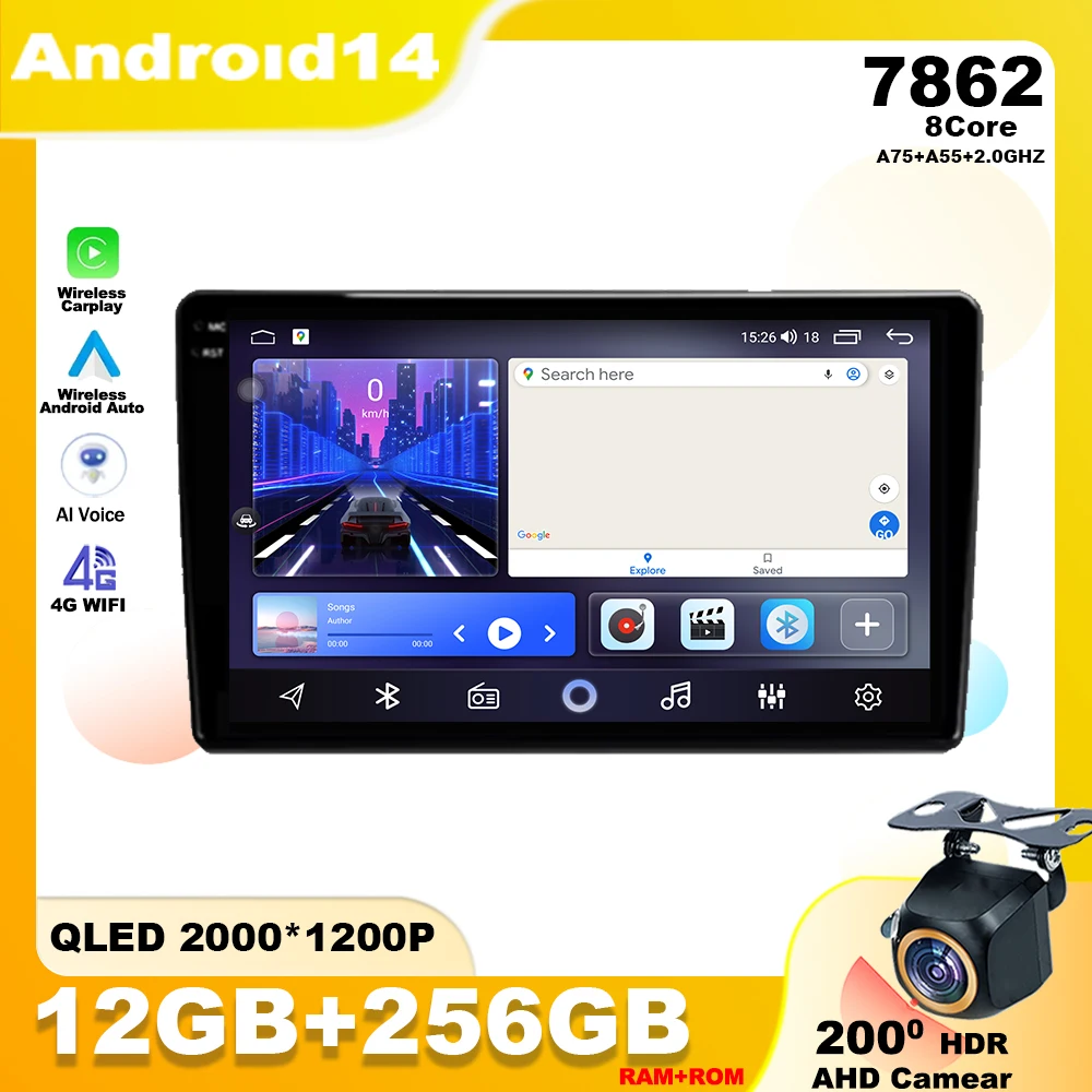

Android 14 For Peugeot 308 T9 308S 2013 - 2017 Car Radio Multimedia Player Stereo Navigation GPS 4G Wireless Carplay Screem QLED