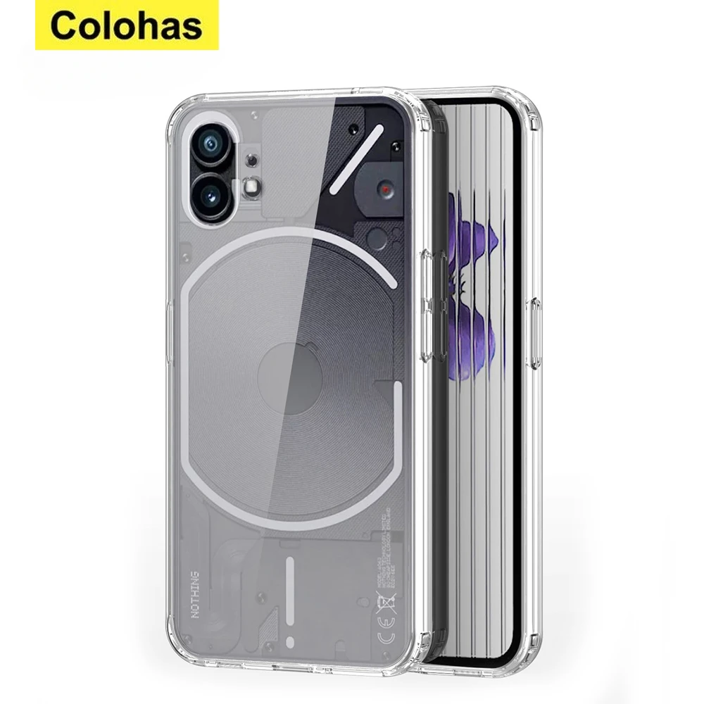 Funda protectora Air-bag para teléfono móvil, carcasa trasera de TPU suave, transparente, parachoques, 1, 1, 6,55