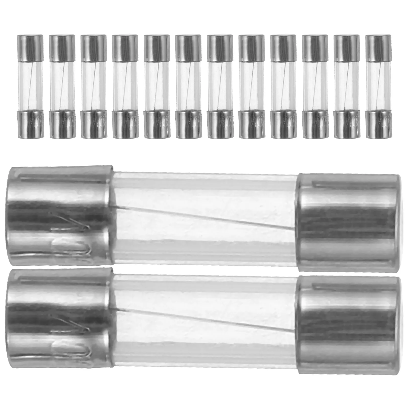 100 قطعة الزجاج فيوز 5A 250 فولت 5x20 مللي متر أنبوب مقاوم للحريق لسلسلة أضواء شجرة عيد الميلاد فيوز استبدال جهاز السلامة كفاءة #1