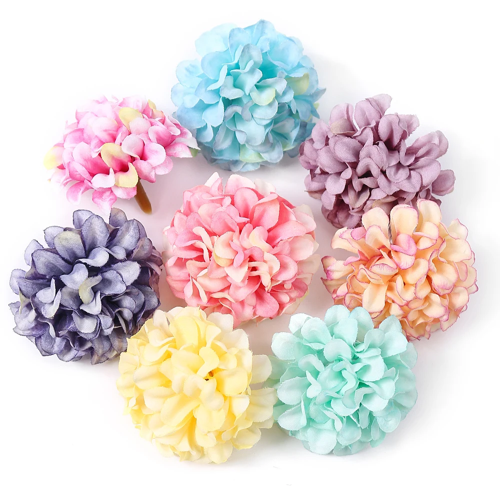 10/20/30 Stücke Hortensien Künstliche Blumen Köpfe 4 cm für Home Room Decor DIY Ehe Kranz Zubehör Braut Hochzeit Dekoration – Detail 13