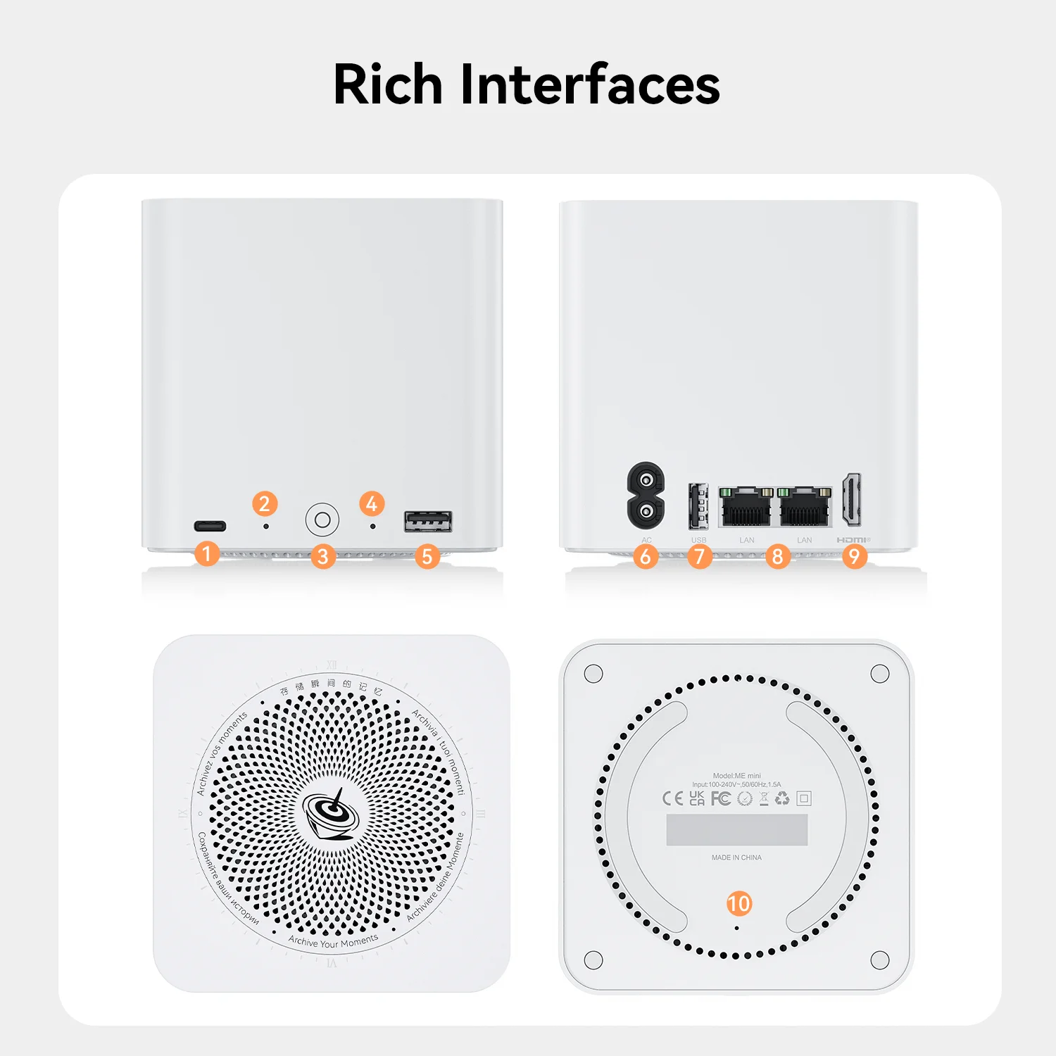 2025 Beelink ME Mini NAS Intel Twin Lake N150 LPDDR5 4800MHz 16G RAM WiFi 6 2.5 LAN Mini PC Computer Home Network Cloud Storage