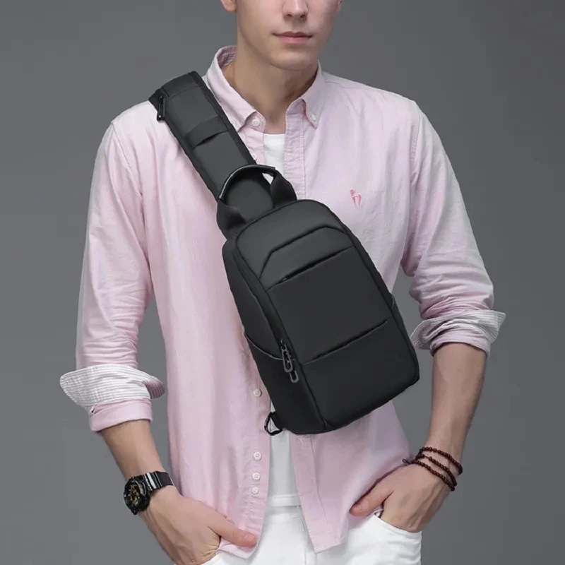 EURCOOL-Bolso de hombro multifunción para hombre, bandolera cruzada con bolsillo en el pecho para IPad de 9,7 pulgadas, a prueba de agua