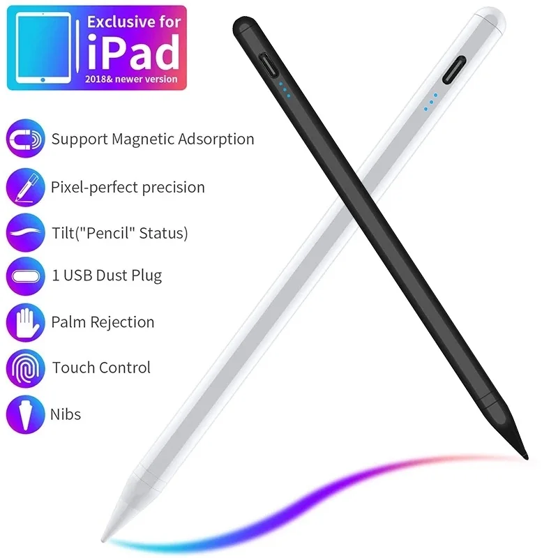 

Сенсорный Стилус T12 для apple Pencil, для iPad Pro 11 12,9 iPad 2018 2020 iPad Air iPad mini4 5 6, противотуманное давление наклона